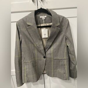Free Assembly Women’s Single Breasted Checked Blazer.
